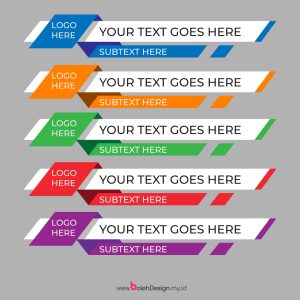 Modern Lower Third Pack – 5 Desain Elegan untuk Video & Presentas