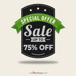 Special Offer Label – Diskon 75% dengan Tag Promo Elegan